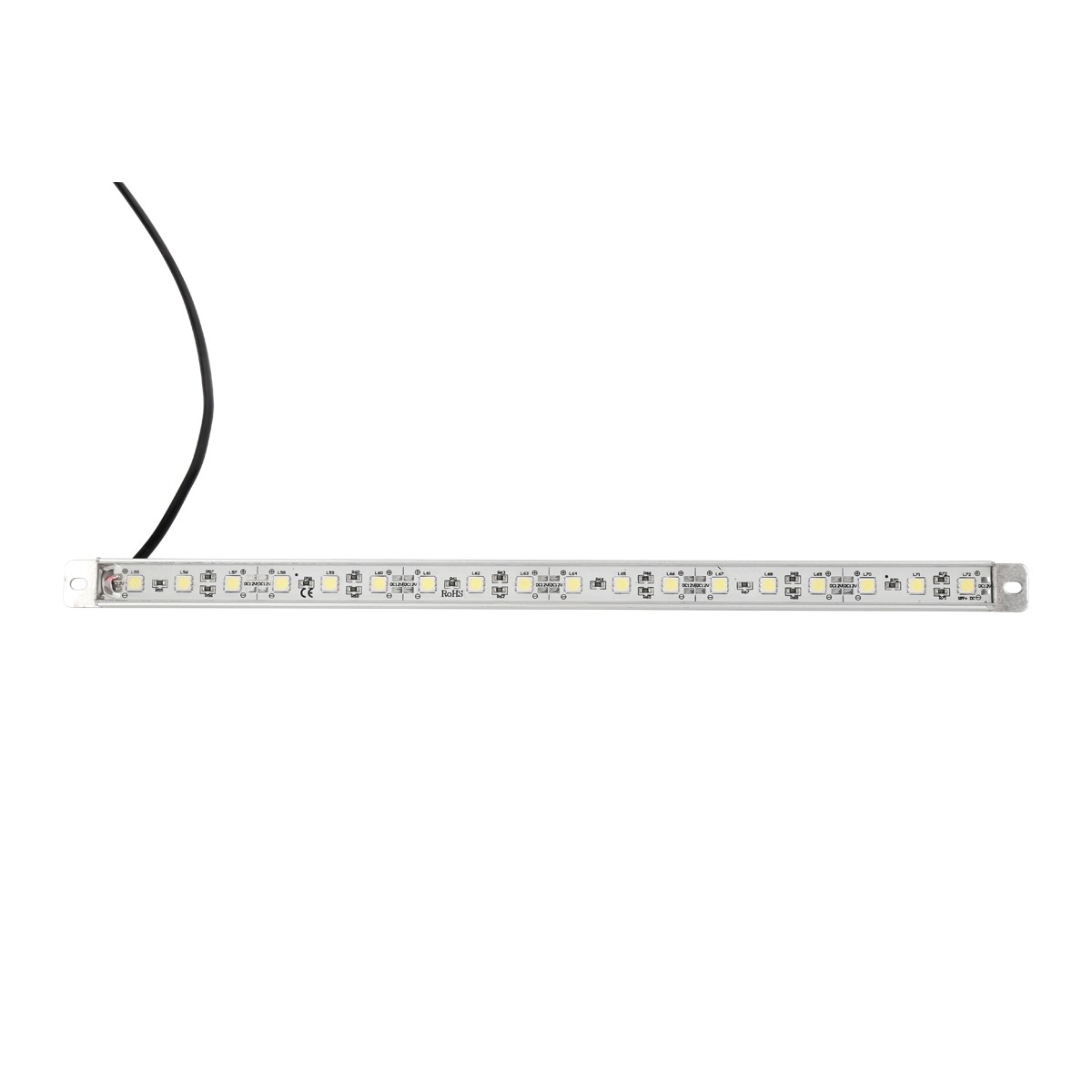 5050 Silver Aluminum Slot LED Hard Light Strip with Magnet Monochrome 12V Outdoor Lighting Waterproo