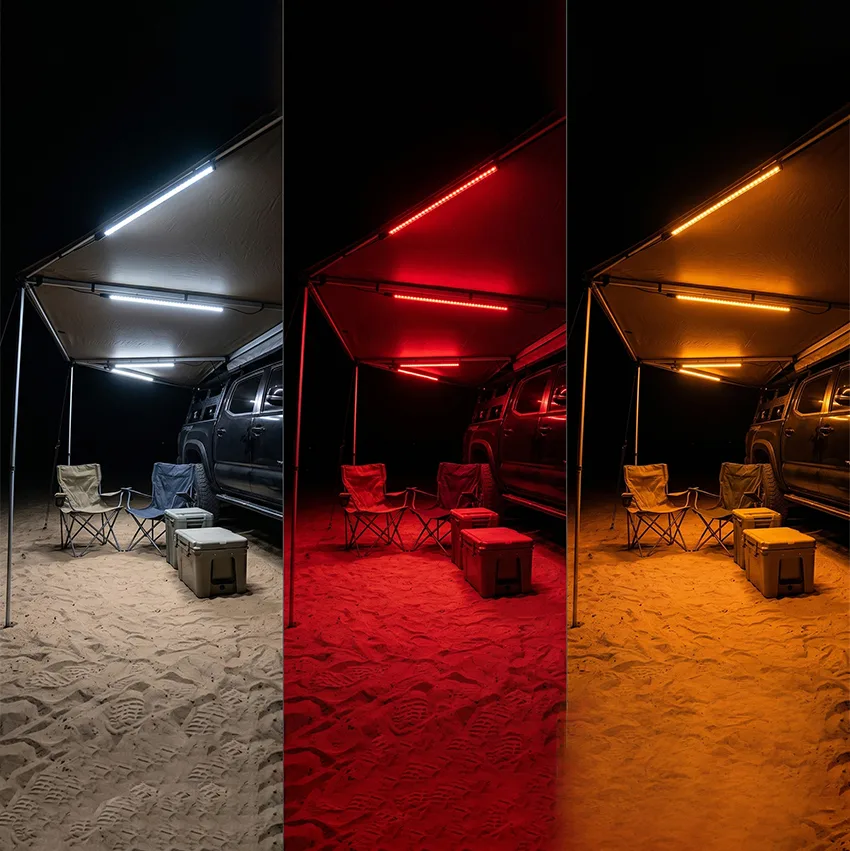 Outdoor Three-Color Camping Light: Amber + Red + White