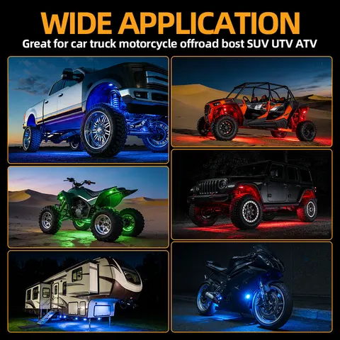 RGB Music Rock Light — Qiminda 2026 Multifunctional Off-Road Modification Kit New Product Launch