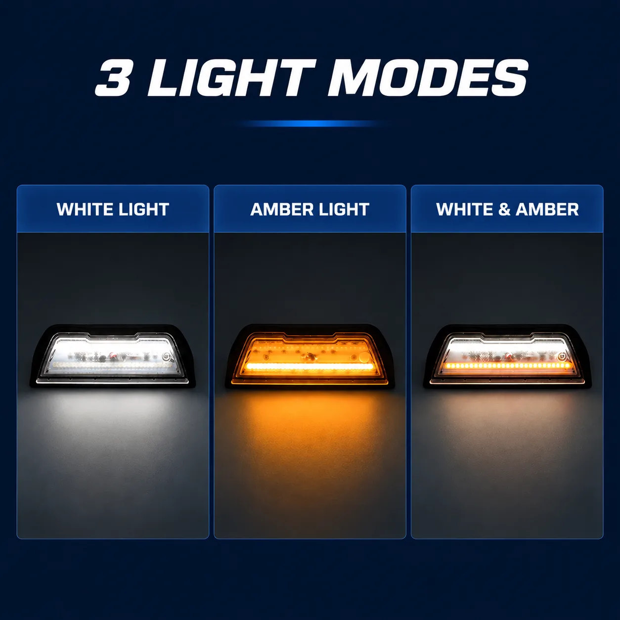 12V-30V Dual Color LED Work Light, IP67 45° Touch Dimmer Aluminum