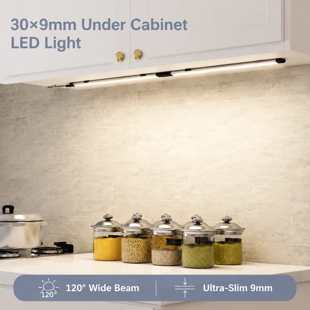 Slim Profile 30x9mm Under Cabinet LED Lighting